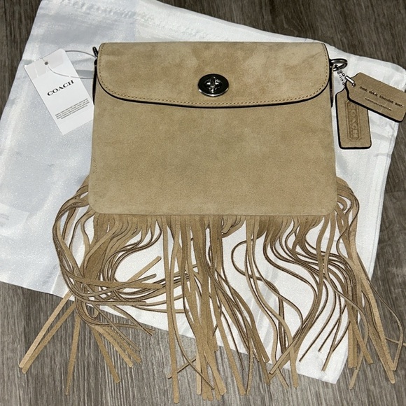 COACH 1964 Fringe Cross-body Bag in Suede - Picture 11 of 12